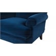 2 Piece Sofa Set with Sofa and Accent Chair in Navy Blue