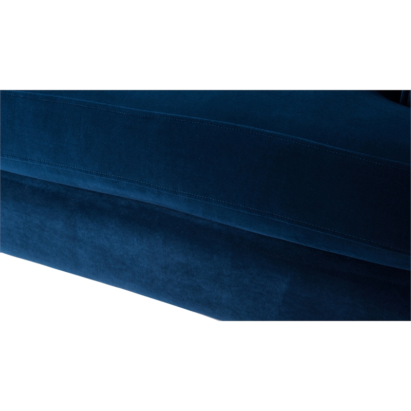 2 Piece Sofa Set with Sofa and Accent Chair in Navy Blue