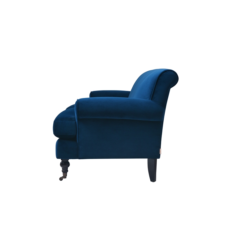 3 Piece Sofa Set with Sofa and Set of Two Chair in Navy Blue