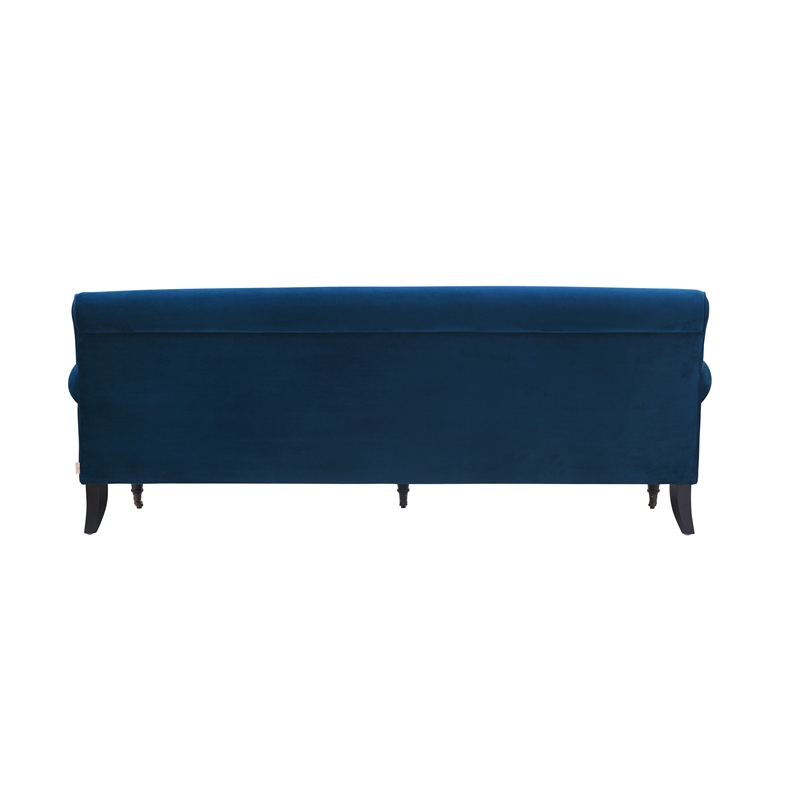 3 Piece Sofa Set with Sofa and Set of Two Chair in Navy Blue