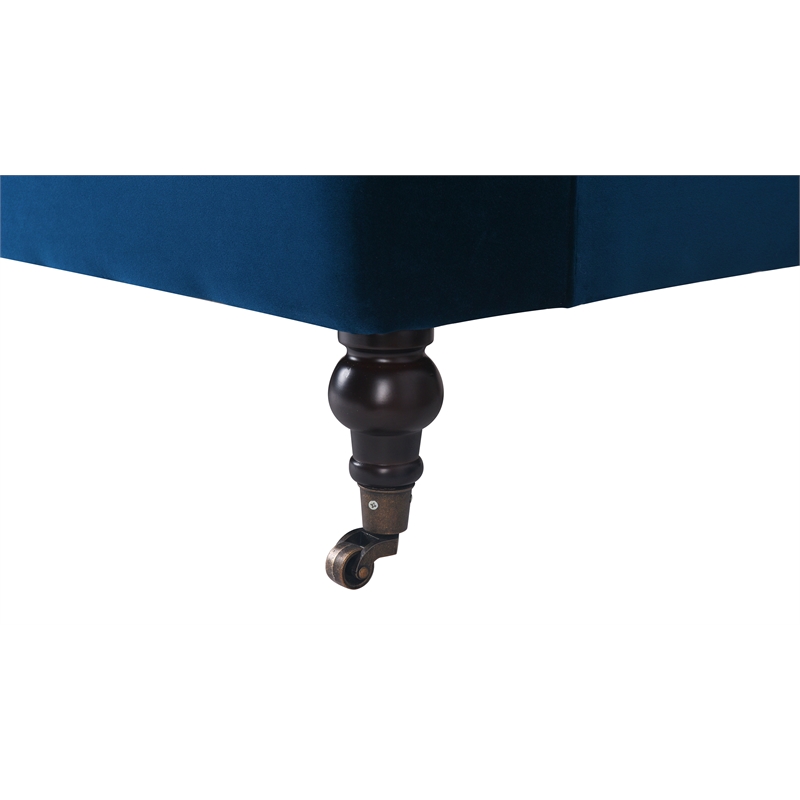 3 Piece Sofa Set with Sofa and Set of Two Chair in Navy Blue