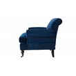3 Piece Sofa Set with Sofa and Set of Two Chair in Navy Blue