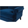 3 Piece Sofa Set with Sofa and Set of Two Chair in Navy Blue