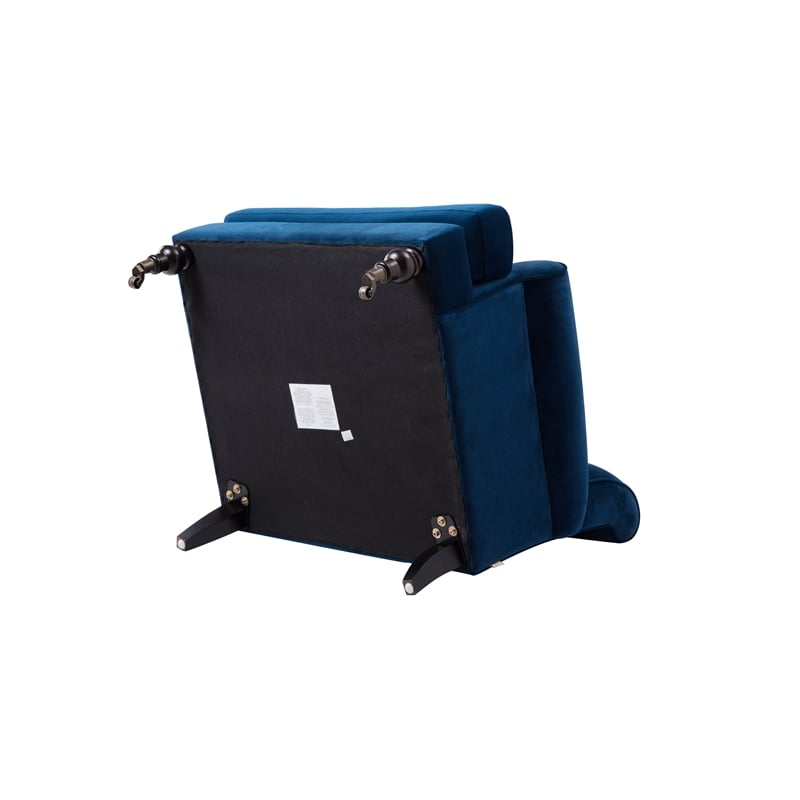 2 Piece Set of Accent Arm Chair in Navy Blue