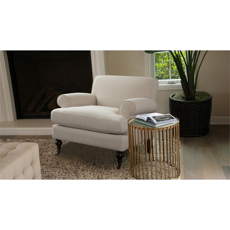 2 Piece Sofa Set with Recessed Arm Sofa and Accent Arm Chair