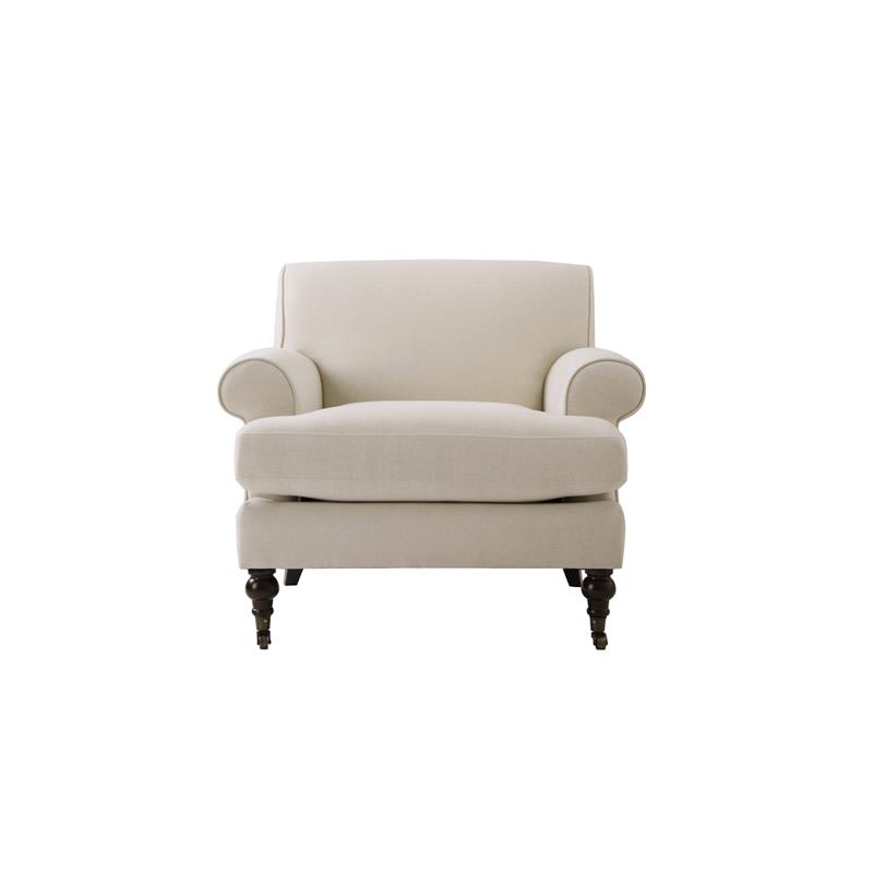 2 Piece Chair Set of Accent Arm Chair Metal Casters