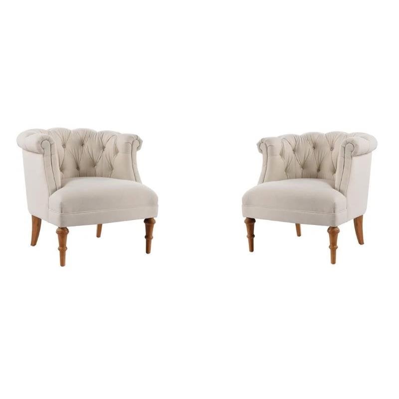 2 Piece Chair Set of Tufted Accent Chair