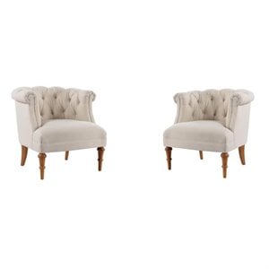 2 Piece Chair Set of Tufted Accent Chair