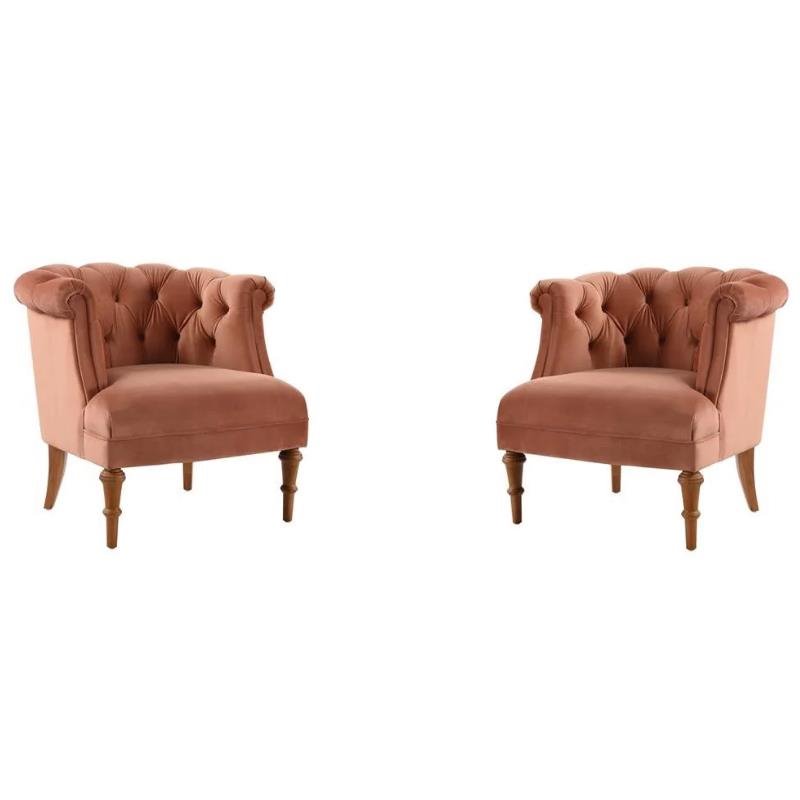 2 Piece Chair Set of Tufted Accent Chair