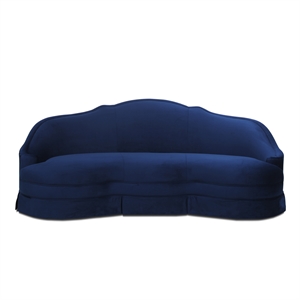 jennifer taylor home pianosa upholstered camelback sofa with skirt navy blue