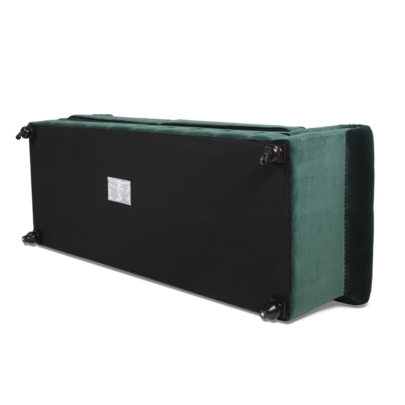 Jennifer Taylor Home Winston Tufted Chesterfield Sofa Forest Green