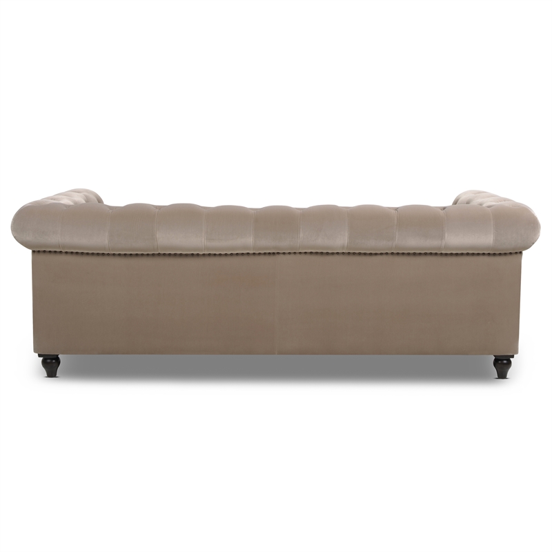 Jennifer Taylor Home Winston Tufted Chesterfield Sofa Mink