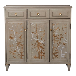 Jennifer Taylor Home Dauphin Handpainted Entryway Storage Cabinet Grey Cashmere