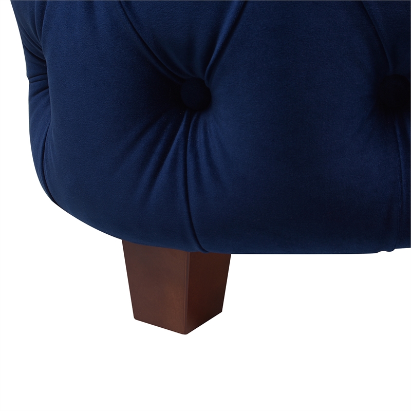 Jennifer Taylor Home Brooklyn Tufted Bed King Navy Blue Velvet