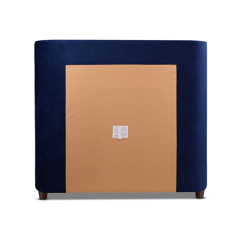 Jennifer Taylor Home Brooklyn Tufted Bed King Navy Blue Velvet