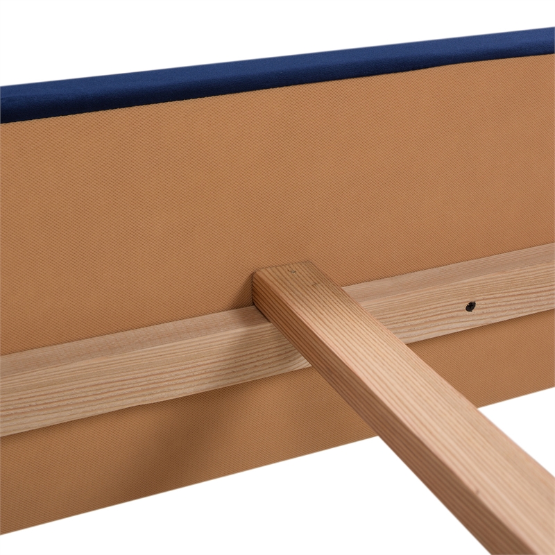 Jennifer Taylor Home Brooklyn Tufted Bed King Navy Blue Velvet