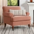 Alana Lawson Accent Arm Chair Metal Casters Peach Orange