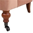 Alana Lawson Accent Arm Chair Metal Casters Peach Orange