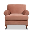Alana Lawson Accent Arm Chair Metal Casters Peach Orange