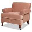 Alana Lawson Accent Arm Chair Metal Casters Peach Orange