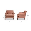 Alana Lawson Accent Arm Chair Metal Casters Peach Orange