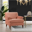 Alana Lawson Accent Arm Chair Metal Casters Peach Orange
