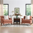 Alana Lawson Accent Arm Chair Metal Casters Peach Orange