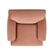 Alana Lawson Accent Arm Chair Metal Casters Peach Orange