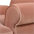 Alana Lawson Accent Arm Chair Metal Casters Peach Orange