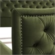 Marcella Upholstered Shelter Headboard Bed King Olive Green