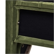 Marcella Upholstered Shelter Headboard Bed King Olive Green