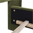 Marcella Upholstered Shelter Headboard Bed King Olive Green