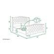 Marcella Upholstered Shelter Headboard Bed King Olive Green