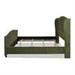 Marcella Upholstered Shelter Headboard Bed King Olive Green