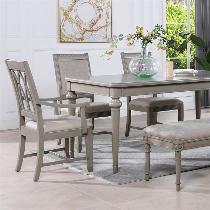 White upholstered discount dining arm chairs