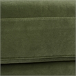 Alana Lawson Recessed Arm Sofa Metal Casters Olive Green