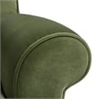 Alana Lawson Recessed Arm Sofa Metal Casters Olive Green