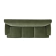 Alana Lawson Recessed Arm Sofa Metal Casters Olive Green