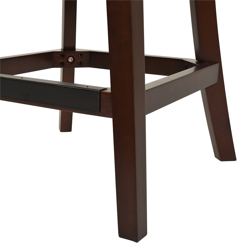 Holmes Tufted High-Back 360 Swivel Counter-Height Barstool Tan Brown