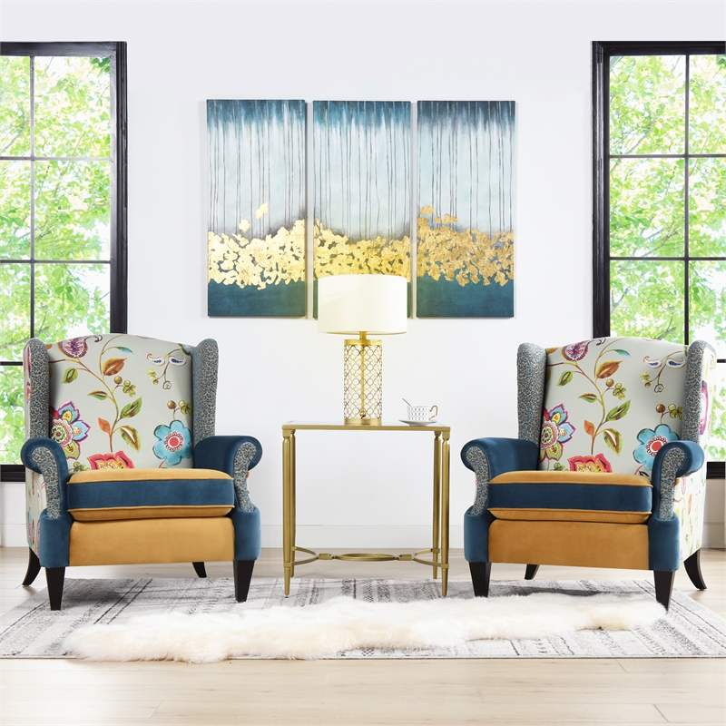 Jennifer Taylor Home Anya Arm Chair Floral & Leopard