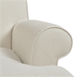 Jennifer Taylor Home Alana Lawson Accent Arm Chair Metal Casters Light Beige