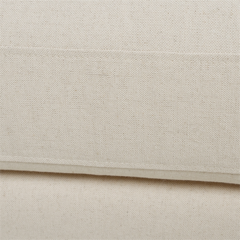 Jennifer Taylor Home Alana Lawson Recessed Arm Sofa Metal Casters Light Beige