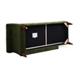 Jennifer Taylor Home Samuel Tufted Roll Arm Chaise Lounge Olive Green Velvet