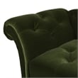 Jennifer Taylor Home Samuel Tufted Roll Arm Chaise Lounge Olive Green Velvet