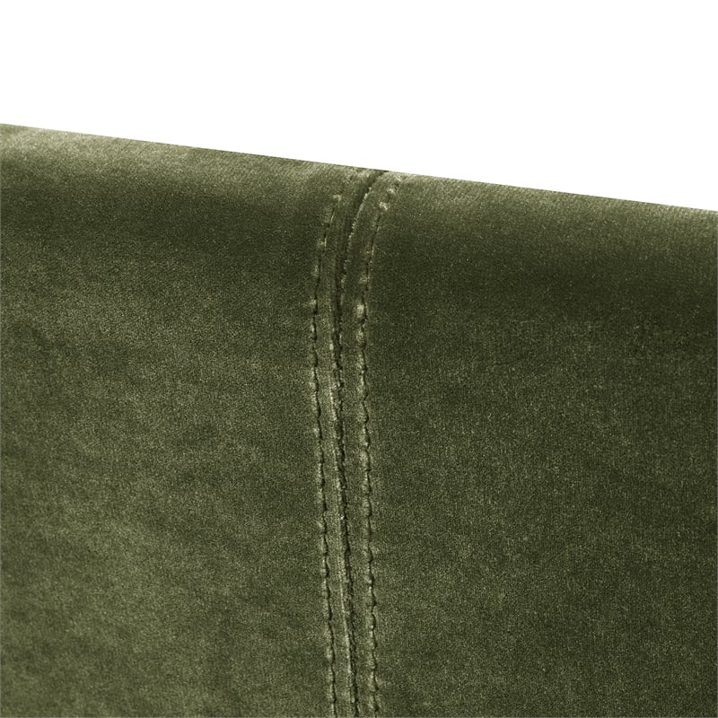 Jennifer Taylor Home Marcella Tufted Wingback Queen Bed Olive Green