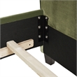 Jennifer Taylor Home Marcella Tufted Wingback Queen Bed Olive Green