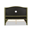 Jennifer Taylor Home Marcella Tufted Wingback Queen Bed Olive Green
