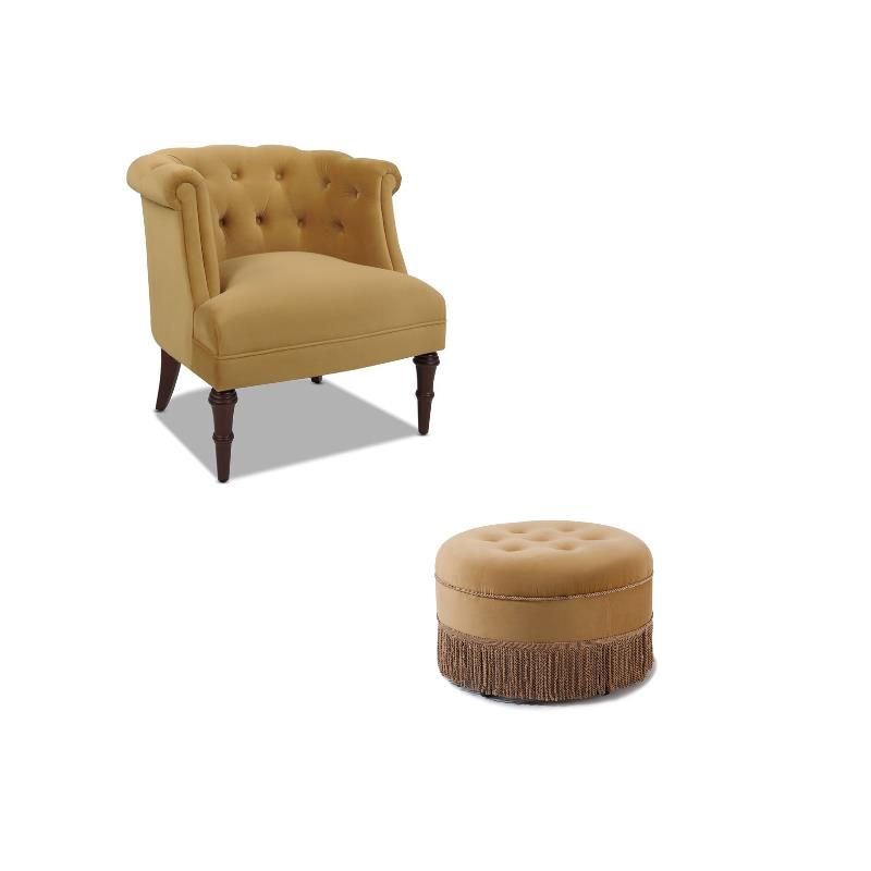 2 Piece Set Katherine Accent Chair & Yolanda Ottoman