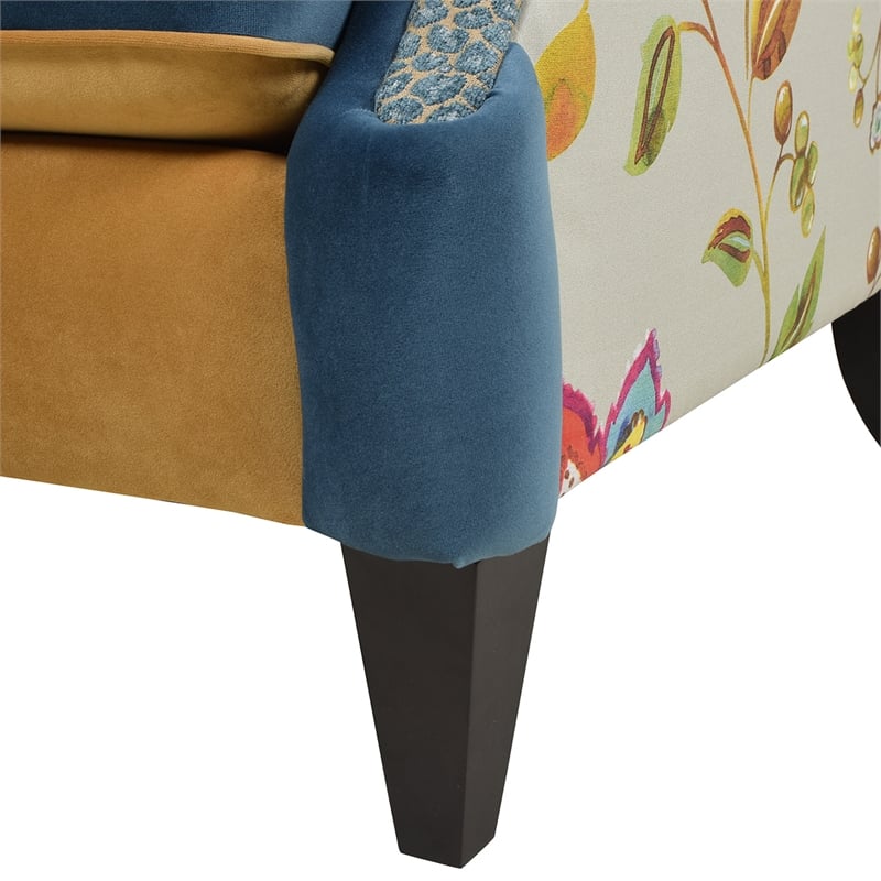 2 Piece Anya Armchair Set Floral & Leopard