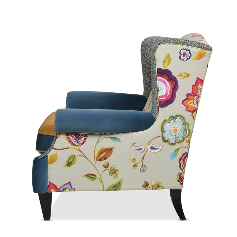 2 Piece Anya Armchair Set Floral & Leopard